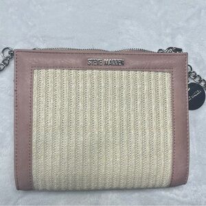Steve Madden Pink and Cream Crossbody Bag